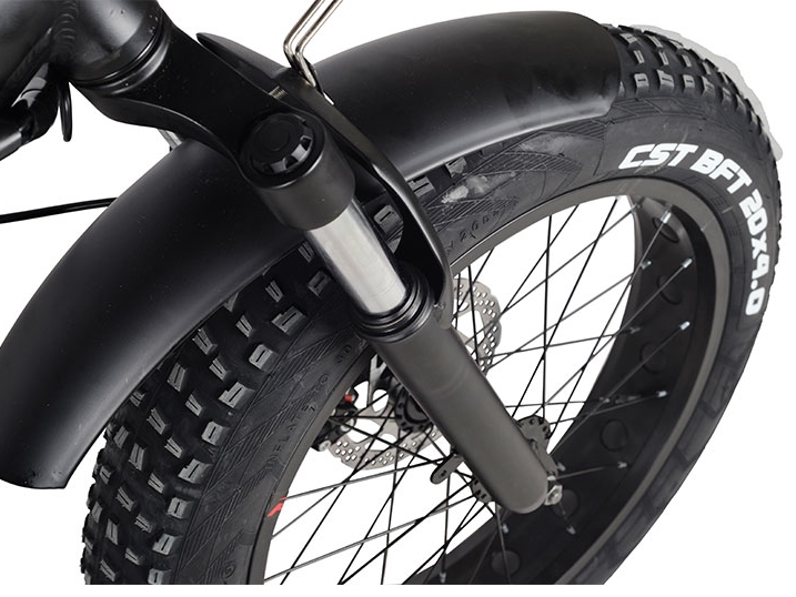 Folding electric bicycle front fork
